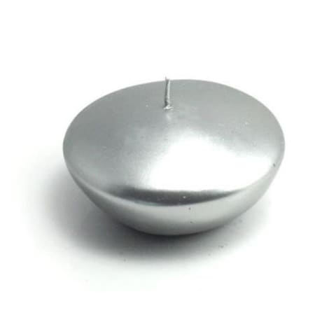 Zest Candle Zest Candle CFZ-066 3 in. Metallic Silver Floating Candles -12pc-Box CFZ-066